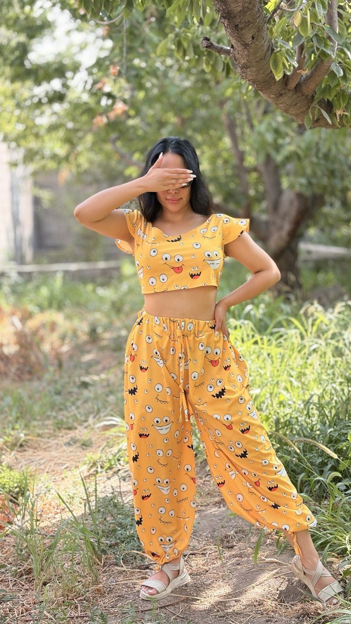 ست پفکی زرد💛